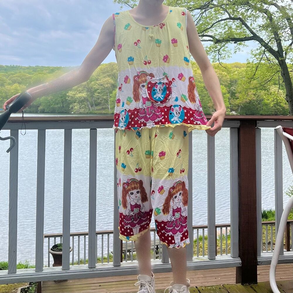 Kawaii Decora Lolita Matching 2-Piece Set - Size Small